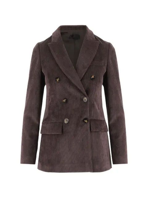 F.It double-breasted corduroy blazer Brown 35704038