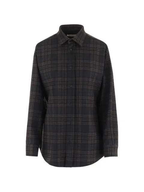 DARKPARK check-pattern button-down shirt Black WSH04FAC1920047