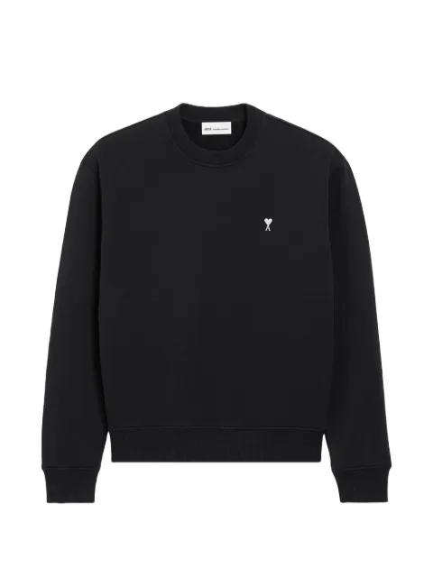 AMI Paris black cotton Ami De Coeur sweatshirt Black HSW763730