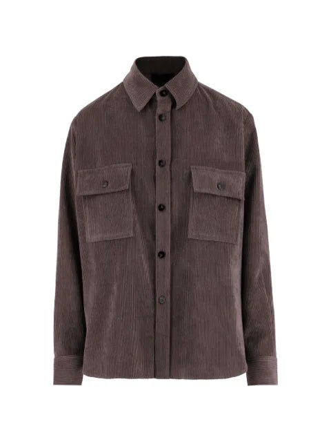 F.It corduroy-effect flap-pocket shirt Brown 30484038