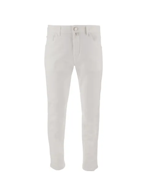 Jacob Cohën logo-patch straight-leg jeans White JUMQE015030W00D