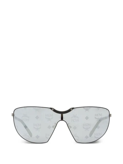 MCM Monogram-print shield-frame sunglasses Grey MW0026H0002C