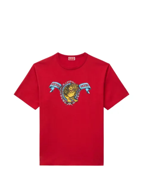 Kenzo Jumping Tiger cotton T-shirt Red FG65TS2984SG