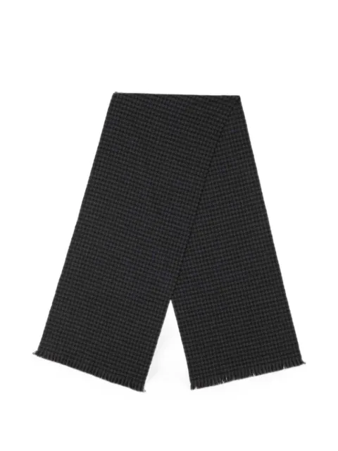 TOM FORD houndstooth-pattern fringed-edge scarf Black SSD035WHP23