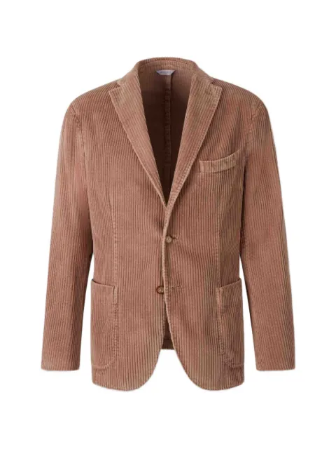 Boglioli corduroy single-breasted blazer Pink N2902QFB5418