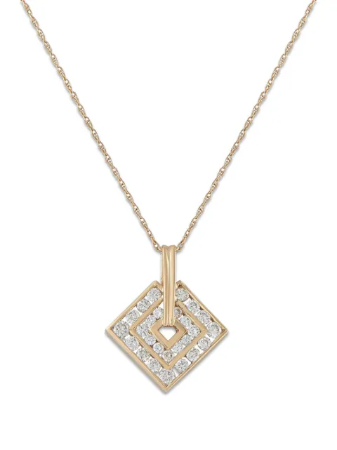 LB Exclusive diamond geometric necklace Gold MF03071626