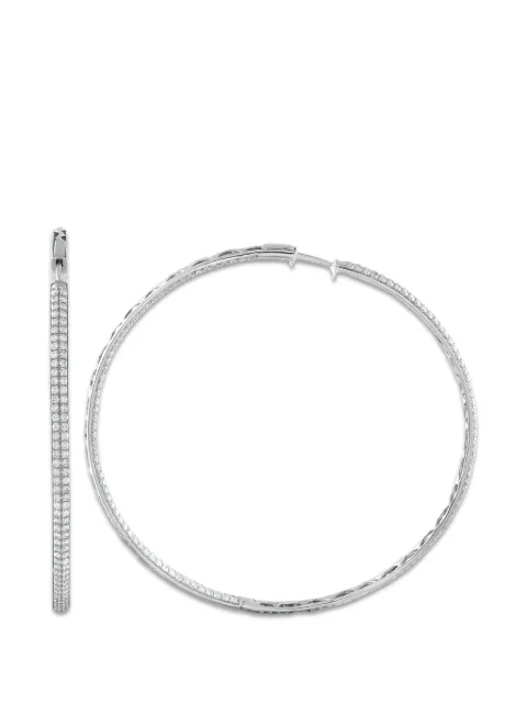 LB Exclusive diamond hoop earrings Silver MF12070626