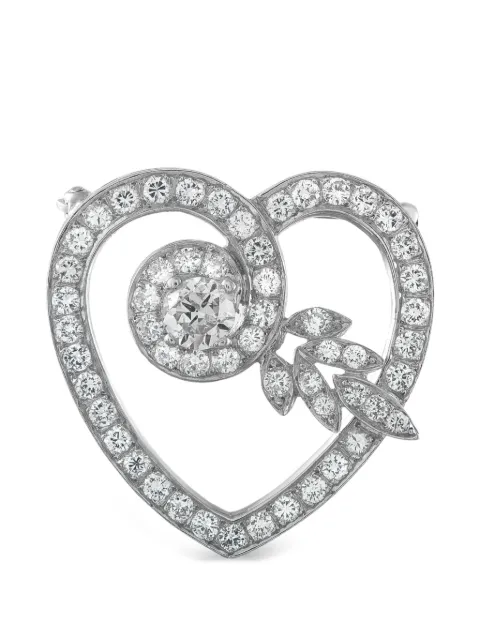LB Exclusive heart-shape diamond brooch Silver MF03070226