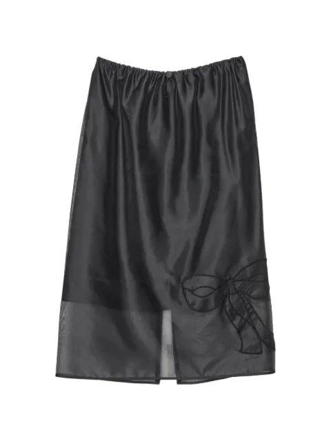 Cecilie Bahnsen CBBria bow-embroidered midi skirt Black 26RTW17002
