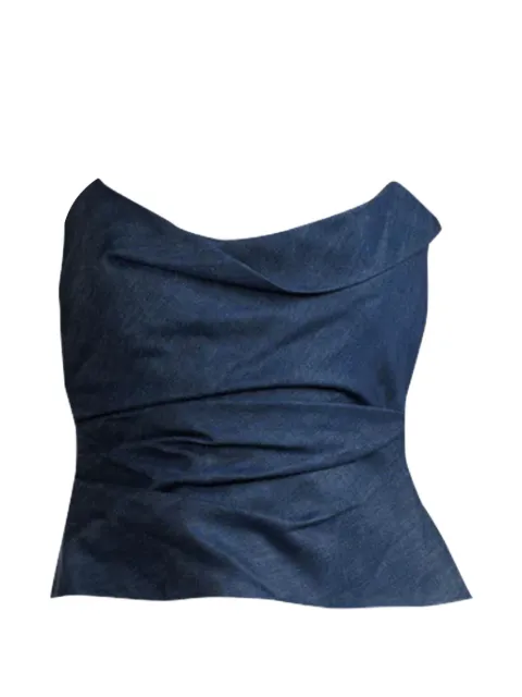 The Sei cowl-neck bustier top Blue TS2179BSP26