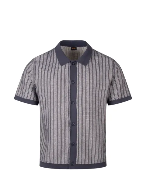 BOSS striped short-sleeve shirt Grey 50567306