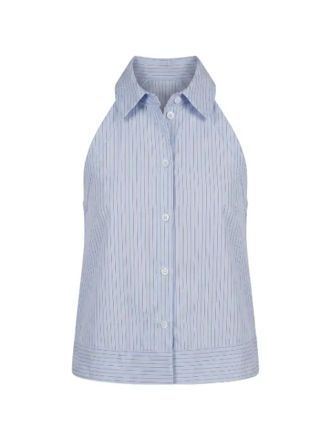 Pharaoh Atlast striped sleeveless shirt Blue PHA1415STP257