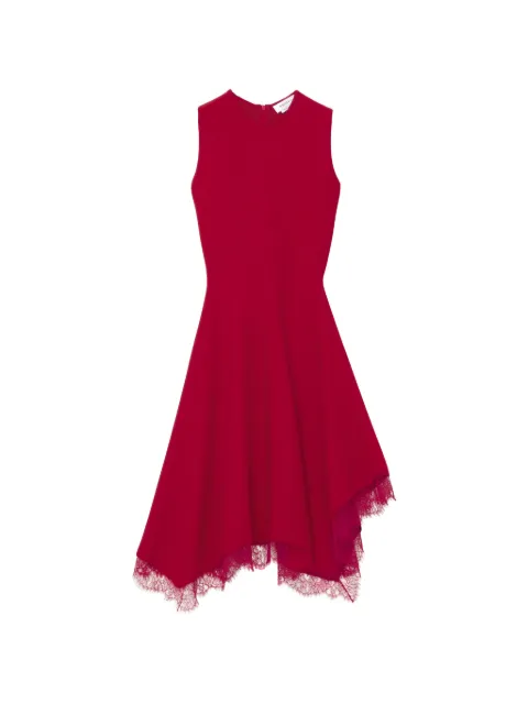 Alexander McQueen lace trim A-Line dress in red Red 876691Q1BH7