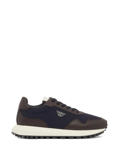 Emporio Armani recycled nylon sneakers with regenerated Saffiano details Blue EM003738AF19532
