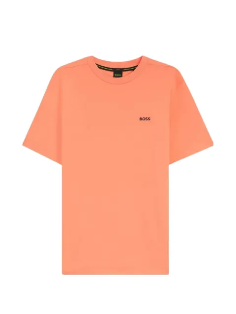 BOSS stretch-cotton T-shirt with logo detail Orange 50506373