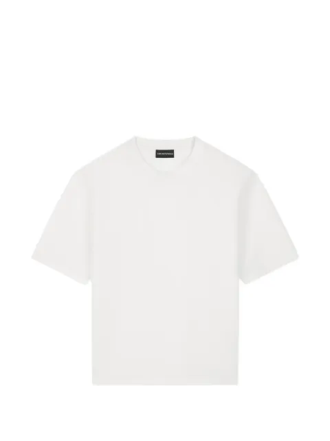 Emporio Armani seersucker fabric T-shirt White EM006847AF2