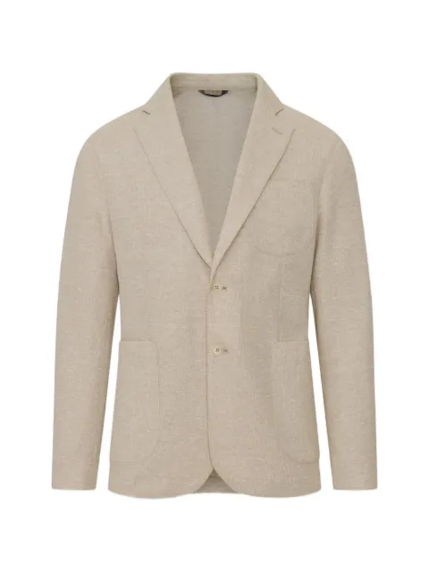 PATRICK ASSARAF single-breasted patch-pocket blazer Neutrals P3804B57B