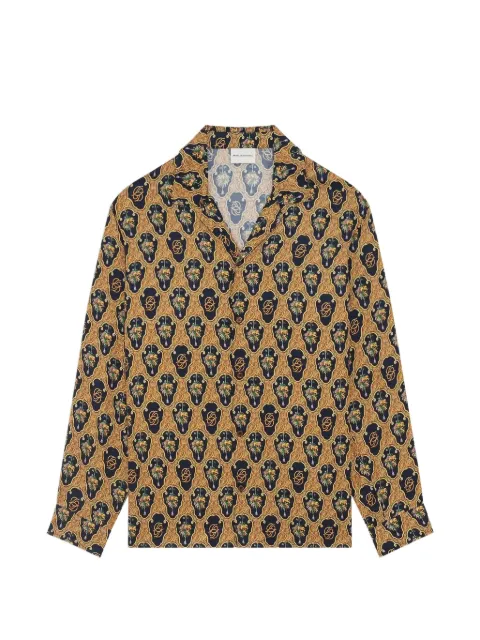 Drôle De Monsieur Baroque grapes-print shirt Gold LSH234VI038MC