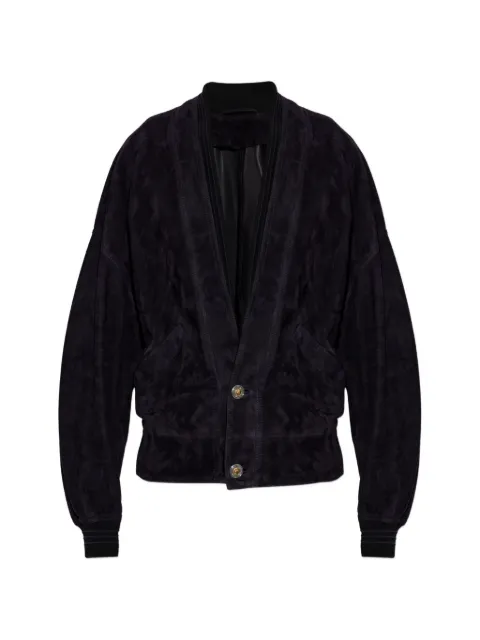 Versace button-up suede jacket Blue 10257631A18380