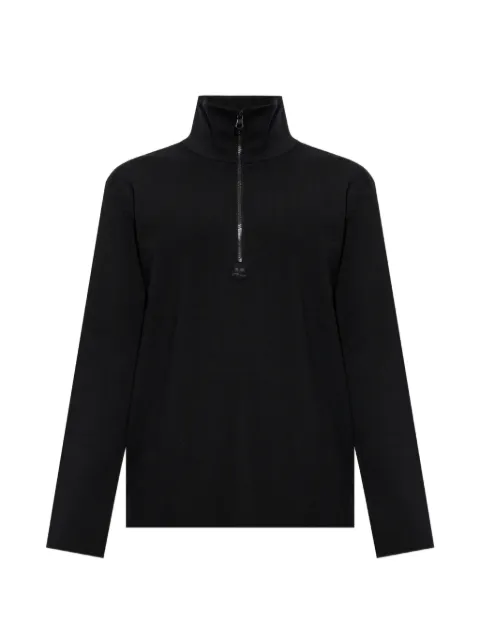 Courrèges quarter-zip stand-up collar sweater Black 326MPU277FI00850