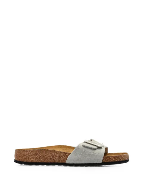 Birkenstock Madrid buckle suede slides Grey 10329920