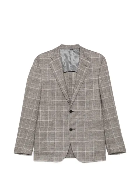 Corneliani check-pattern single-breasted jacket Grey 28XG762A16231013