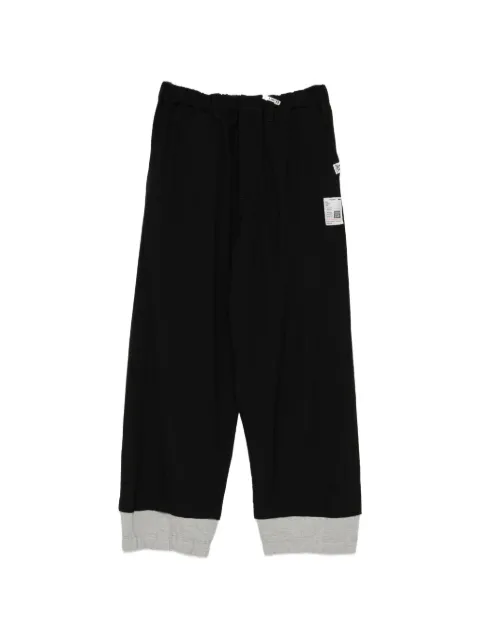 Maison MIHARA YASUHIRO sweat layered wool trousers Black J17PT132