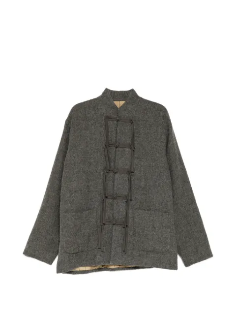 Uma Wang frog-fastening virgin wool jacket Grey W6MUM6548