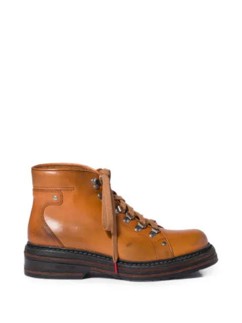 Miu Miu leather booties Brown 5T800EFA0405OD