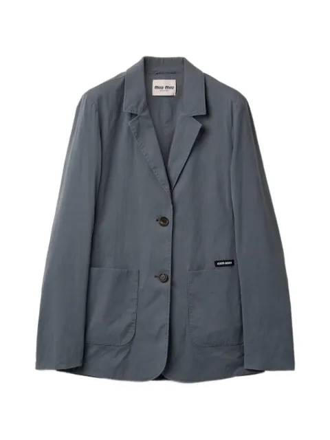 Miu Miu washed stretch poplin jacket Grey MH2071SOOO6472