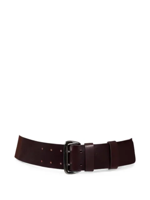 Barbara Bui wide-buckle calf leather belt Black H6931SVH