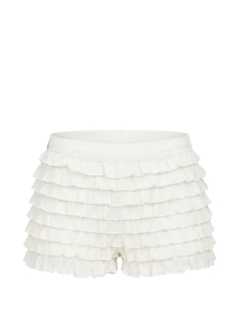 LoveShackFancy Prudence ruffled shorts White LP1543288
