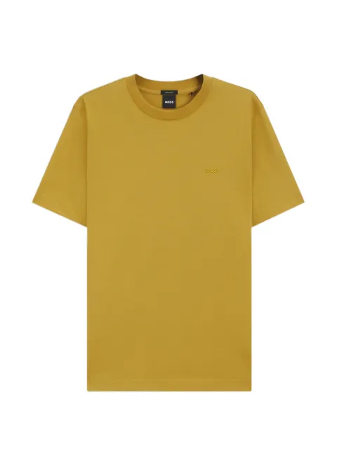 BOSS cotton-jersey T-shirt with logo detail Yellow 50565995
