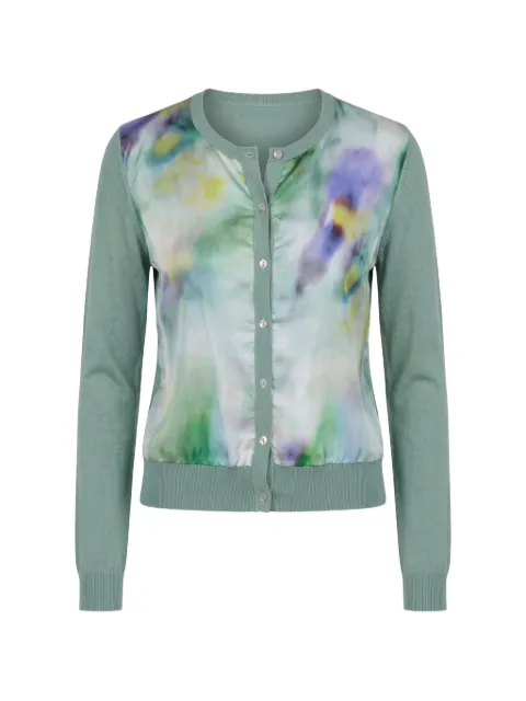 IN BED WITH YOU abstract-print button-up cardigan Green YB37
