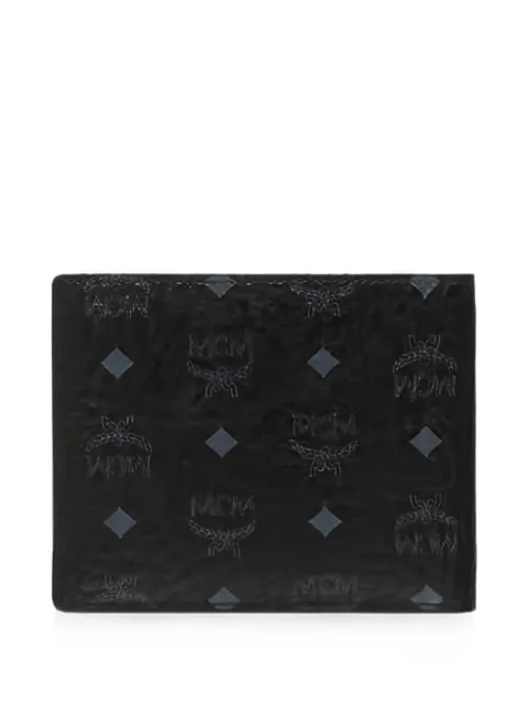 MCM monogram-print bi-fold wallet Black MXSFATA03BK001