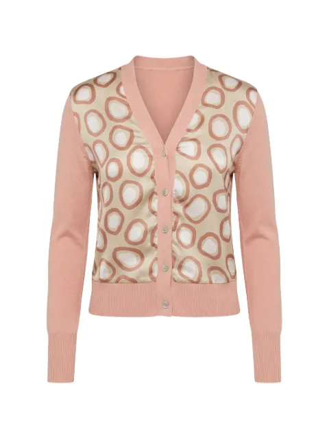 IN BED WITH YOU geometric-print panelled cardigan Pink YB125