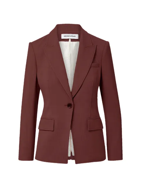 Veronica Beard Isaac Dickey single-breasted peaked-lapel blazer Brown 2606SU01811909