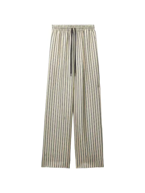 Versace printed silk-twill pajama-style trousers Neutrals 10255751A18676