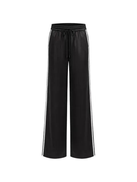Sprwmn Athletic side-stripe silk trousers Black BTM022SLK9