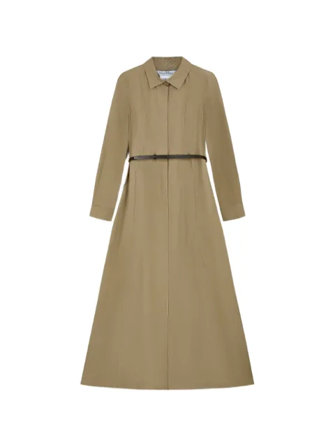 Max Mara belted long-sleeve dress Neutrals 2611221142600