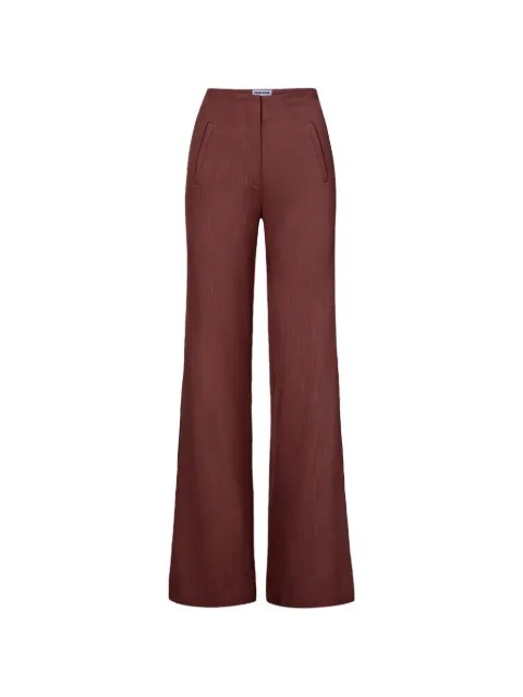 Veronica Beard Jude wide-leg trousers Brown 2606SU01860320