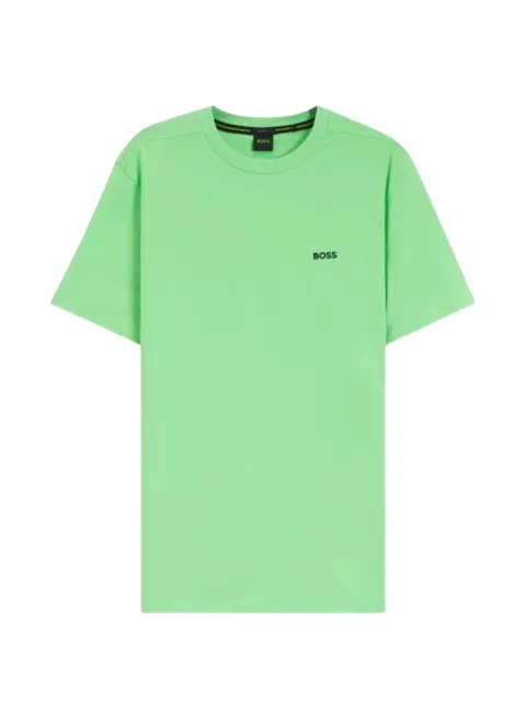 BOSS logo-print T-shirt Green 50506373