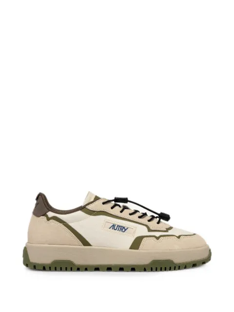 Autry WildPace low sneakers in wife and chocolate ripstop nylon and suede Neutrals LDLMMQ02