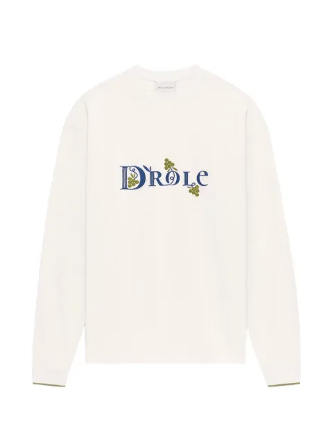 Drôle De Monsieur Heritage logo-print T-shirt White LTS322CO248OW