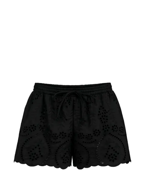 Natalie Martin Jasper broderie-anglaise beach shorts Black CE154SS2613