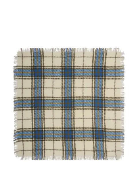 BOMPARD tartan-print fringed scarf Neutrals A960