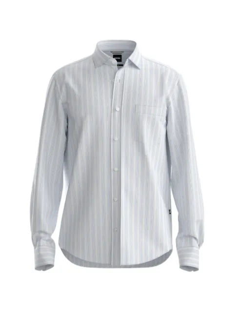 BOSS striped-pattern shirt White 50567029