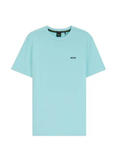 BOSS stretch-cotton T-shirt with logo detail Blue 50506373