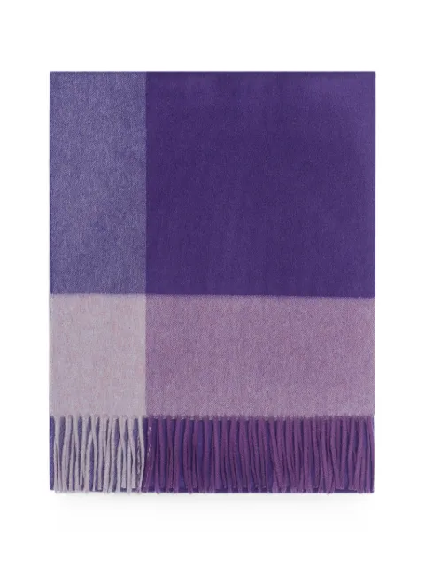 BOMPARD fringed tartan scarf Purple A794