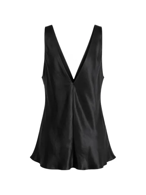 Maria McManus Deep V-neck sleeveless top Black TP045NSTBLK